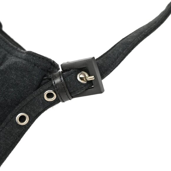 FENDI Logo Shoulder Bag Canvas Leather Gray SHW Italy 32EE760 - Picture 8 of 16